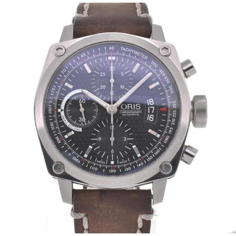 ORIS◆自動巻/アナログ/レザー/BLK/BRW/純正尾錠同梱/0115日差-6/ドーム
