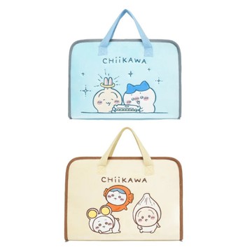 PG x 吉伊卡哇 絨布筆電包-藍色/米黃