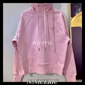 【HAO NICE】Ami 純棉 半高領 造型帽T