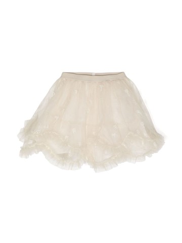jnby by JNBY - embroidered tutu skirt - kids - Polyester/Cotton/Cotton - 5 yrs - Neutrals