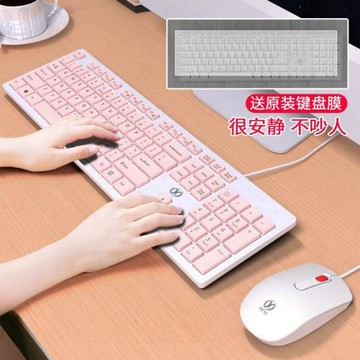 電腦鍵盤鼠標套裝游戲辦公家用臺式機筆記本靜音有線USB鍵鼠套裝