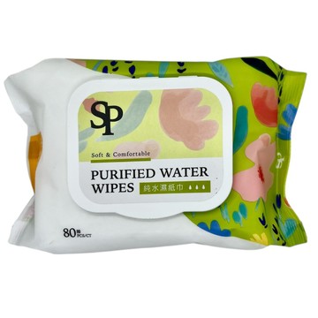 宏瑋 SP 簡約花 純水濕紙巾 80抽約290g 【美日多多】 新舊包裝隨機出貨
