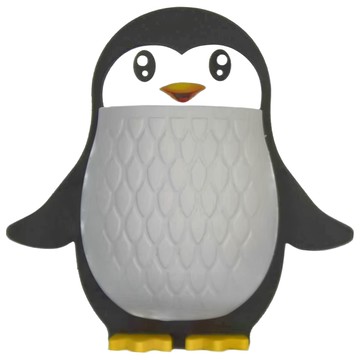 企鵝掛壁置物架 PP材質 20*19*8cm  企鵝黑  1個