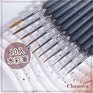 現貨 美甲工具 狼毫 勾線 水彩筆 10入超值組 美甲筆繪畫 描邊勾邊油畫筆 美術水彩筆套組 細線筆 水彩 暈染彩繪筆