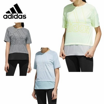 Adidas Women S Adidas アディダス ウィメンズ W Id 半袖ファブリックmix オーバーサイズビッグロゴ Tシャツ Ftk46 通販 Lineポイント最大get Lineショッピング