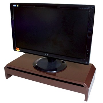 【頂堅】寬58.6公分(鐵板製)桌上型螢幕架/置物架(含抽屜)-二色深咖啡色