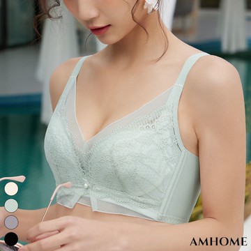 【Amhome】蕾絲無鋼圈輕薄三明治調整型內衣# 112874(現貨+預購)
