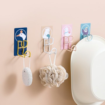 免打孔浴室臉盆架壁掛盆子收納架衛生間強力粘掛鉤廚房墻壁置物架