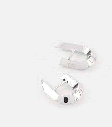 Burberry Hollow Spike sterling silver hoop earrings