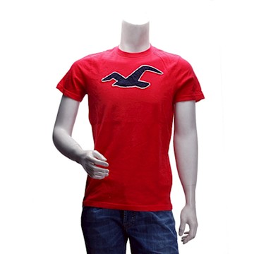 HOLLISTER Co. 海鷗LOGO短T(男-紅-M)