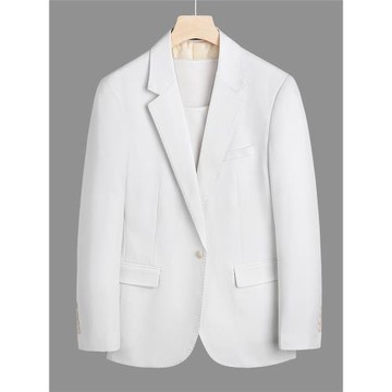 西裝白色男外套休閑單西服春秋裝韓版修身潮流大碼雙開叉單件上衣