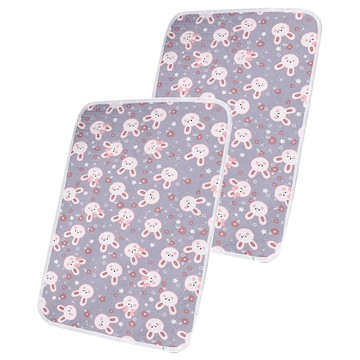 寵物乳膠涼感墊 2個  L(60 x 45cm)  灰色小兔  1組