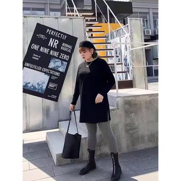 加肥大碼女裝2025新款胖妹妹mm長袖T恤棉寬松顯瘦遮肚上衣打底衫