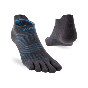 INJINJI Run輕量吸排五趾隱形襪NX(碳灰)-NAA1394 COOLMAX 快乾襪 吸濕排汗 五趾襪 日常