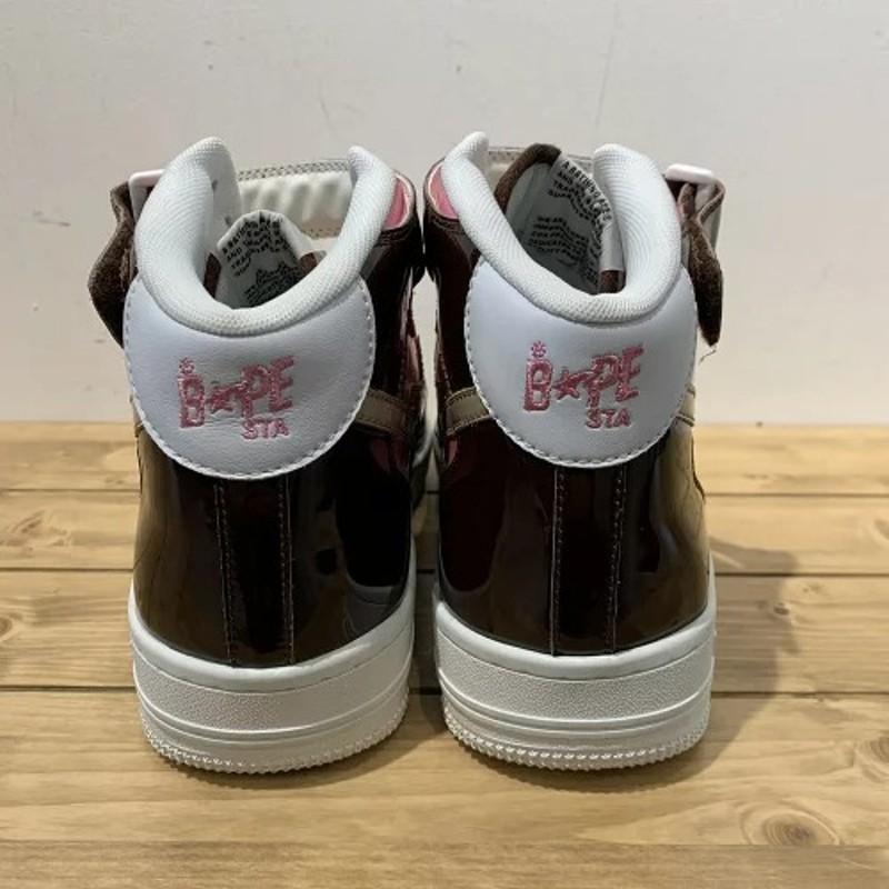 A BATHING APE BAPE STA MID BROWN PINK TAN 2020 28cm アベイシングエイプ ベイプスタミッドパテント  ブラウンピンクタン ベイプスニーカー 心斎橋 通販 LINEポイント最大5.0%GET | LINEショッピング