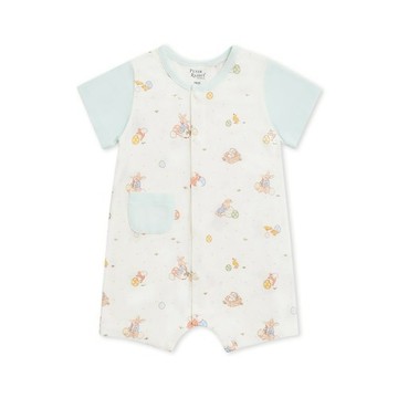 彩蛋趣短袖前開扣兔裝 (水晶紗)