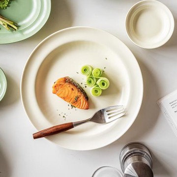 簡約條紋家用陶瓷餐具北歐啞光菜盤湯盤創意小清新平盤湯碗飯碗