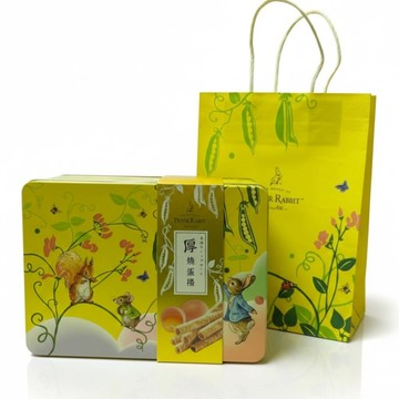 #悠西將# 台灣 PETER RABBIT 比得兔 厚燒蛋捲禮盒 禮盒 蛋捲禮盒 附提袋 送禮 中秋節