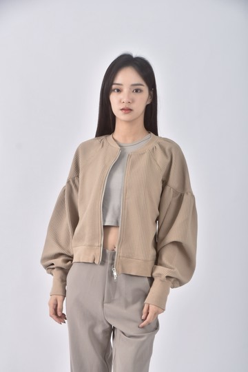 (F) bab修身短版棕色外套
