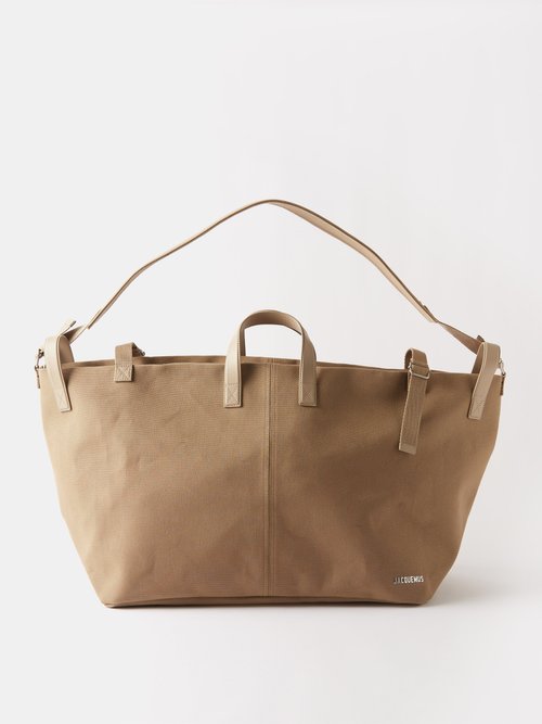 Jacquemus - Sac À Linge Canvas Holdall - Mens - Dark Beige