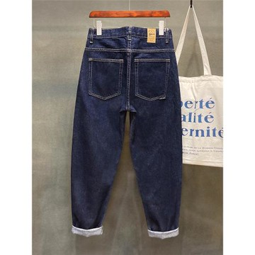 質感原色牛仔褲男2025春夏新款直筒寬松痞帥闊腿大碼錐形休閑褲男