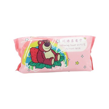 KOgi 宏瑋 迪士尼 60抽加厚款乾濕兩用巾  柔軟擦拭  乾淨清爽  超保水  耐拉不變形  展開200x200mm  草莓熊抱哥  3包