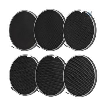 6 件攝影蜂窩網格 10°/20°/30°/40°/50°/60° Profoto 反射器擴散器工作室燈頻閃 Acce