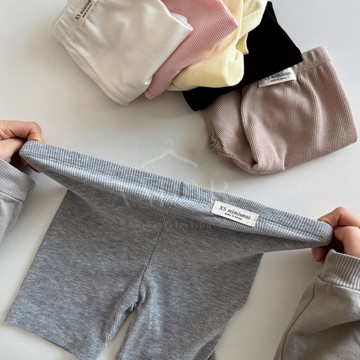 mimiunni 清涼羅紋舒適短褲【現貨】兒童短褲 寶寶短褲 嬰兒短褲 女童短褲 男童短褲 韓國童裝