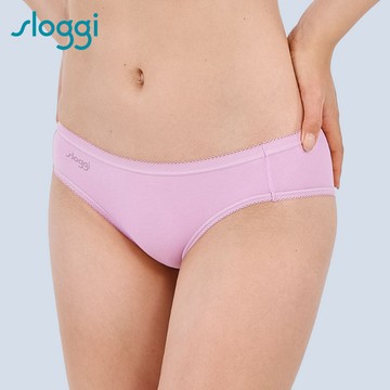 sloggi-COMFORT CARE經典舒適系列中腰小褲 粉紫｜76R473 77