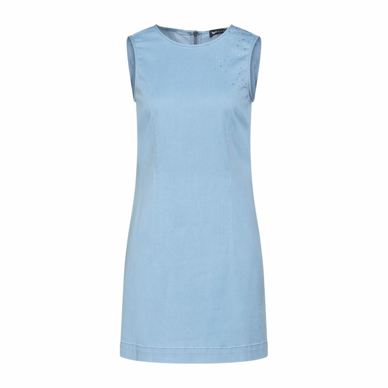 Gas ミニワンピース ドレス スカイブルー L コットン 92 ポリウレタン 4 ポリエステル 4 ミニワンピース ドレス 通販 Lineポイント最大get Lineショッピング