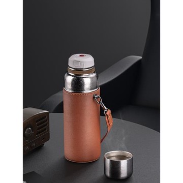 純鈦雙層燜茶保溫杯茶水分離男女士泡茶便攜戶外杯高端大容量鈦杯