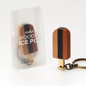 原木冰棒造型 ICE POP【三重奏】鑰匙圈