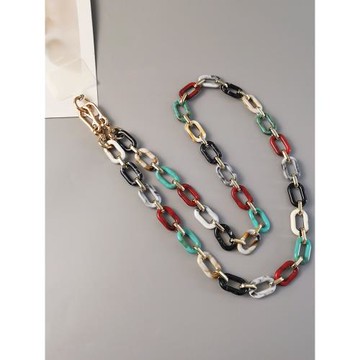 手機掛繩波西米亞風掛鏈斜挎鏈子長款時尚多鏈掛飾多彩色可背女款高端包包裝飾鏈條通用手機殼防丟吊繩