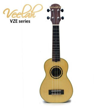 Veelah VZE VZE-S 21吋烏克麗麗 雲杉單板/斑馬木側背 單板烏克麗麗