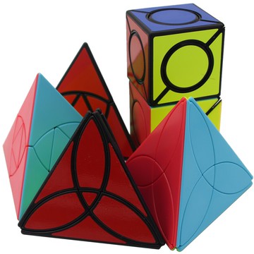 奇藝方圓二三階金棕魔粽金字塔三葉草魔方異形專業益智力兒童玩具