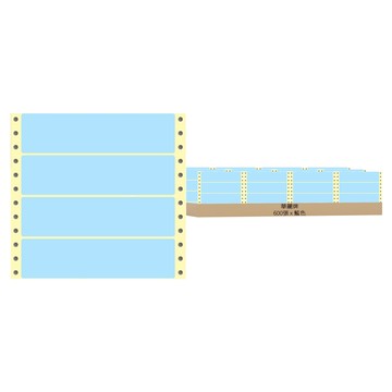 華麗牌 電腦列印標籤 單排 WL-5017B 36 x 140mm 藍色  600張  1盒