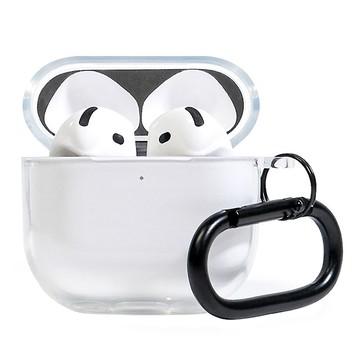 moit AirPods 4 防變色TPU耳機保護殼 + 防塵貼 + 登山扣套組  單一商品  透明色  1組