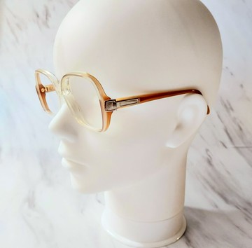德國Rodenstock 透明焦糖雙色膠框 VINTAGE絕版老品全新古董眼鏡