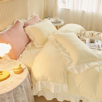 公主風溫柔床單被套四件套春秋宿舍單人床上三件套被罩四季通用4