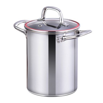 （倉庫直出）意大利304不銹鋼深型油炸鍋日式蘆筍鍋家用油鍋省油鍋304加高湯鍋YJ-180快速出貨