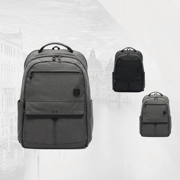 beside u 防盜商務電腦包 15吋筆電後背包 大容量書包後背包 黑色 灰色