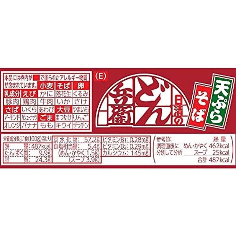 日清食品 どん兵衛 天ぷらそば 東 100g×12個