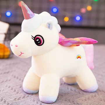 小號獨角獸公仔迷你兒童毛絨玩具小馬安撫玩偶布娃娃陪睡玩偶女生