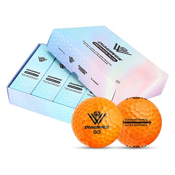 DIAWINGS M5 高反彈遠距雙層高爾夫球  橘色  1組  12顆