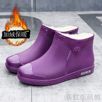 雨鞋女四季時尚潮流短筒成人水鞋防滑廚房加絨雨靴女防水保暖耐磨