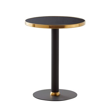 【MUNA家居】2尺圓泰黑黑指環圓桌/不含椅