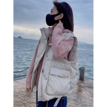 短款羽絨棉馬甲女冬歐貨爆款背心坎肩面包服立領休閑馬夾外套夾克