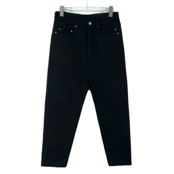 (M) rick owens高腰質感羊毛休閒黑色長褲