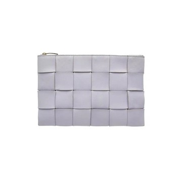 BOTTEGA VENETA 大格編織手拿包 淺紫