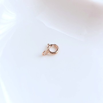 DIY材料。5mm玫瑰金色925銀開關扣 O形彈簧扣